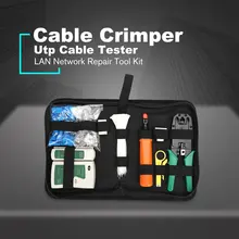 10pcs/set Portable LAN Network Repair Tool Kit Utp Cable Clamp Pliers Cable Tester Network Crimper Stripping Crimping Pliers noyafa nf 5007 lan network tool kit cat6 cat5 rj45 crimper crimping tool set network cable crimping pliers