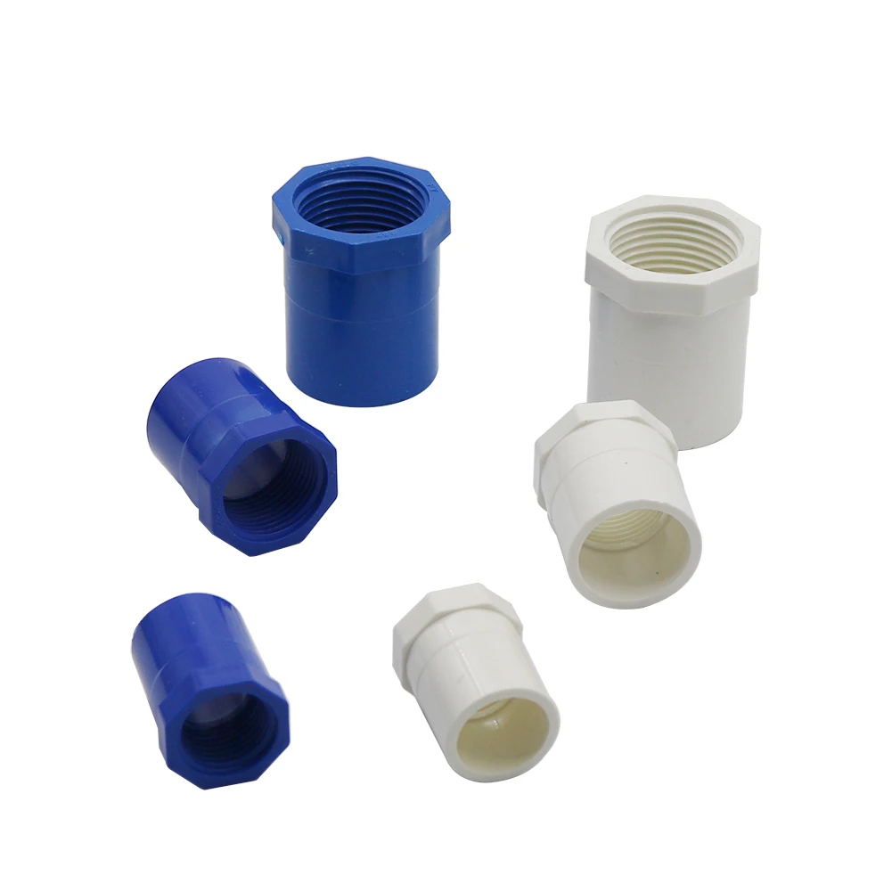 

1/2"-20 3/4"-25 1"-32 mm Female Thread PVC Connectors BSP Thread Adapter Garden Irrigation Hose Repair Water Pipe Fittings 3Pcs