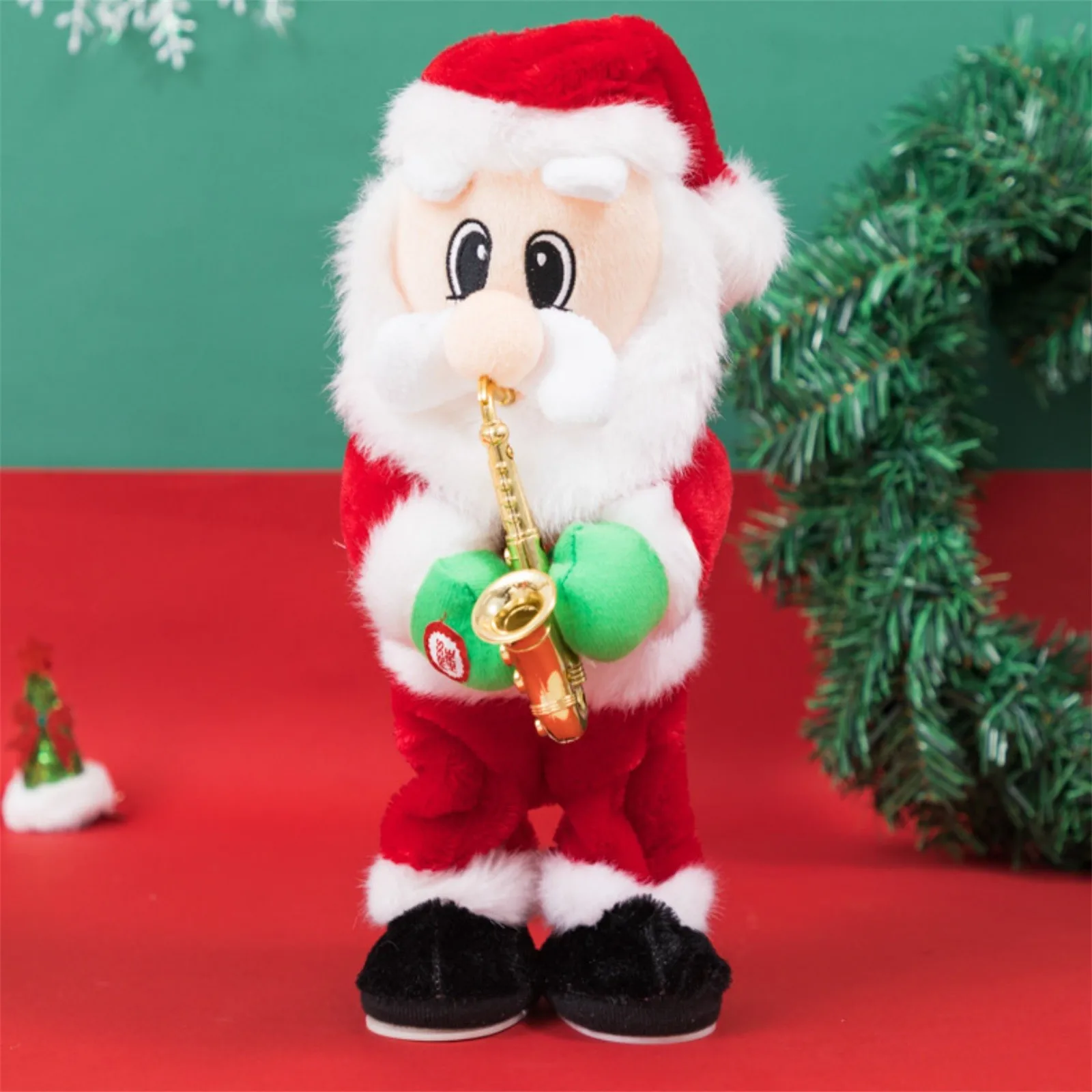Juguete Musical eléctrico para bailar en Navidad, muñeco de Papá Noel