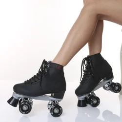 Classical Beginner Skate Shoes Kids Personalized New Style Double Row Roller Skating Patines De 4 Ruedas 4-wheel Skates KC50LH