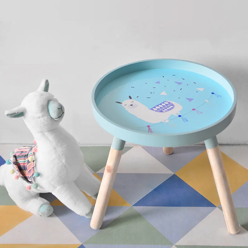 Скандинавский Свежий маленький журнальный столик креативный деревянный низкий