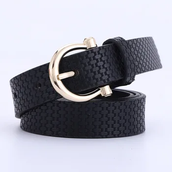 

2020 New Designer Women's Wide Black White Yellow Silver Leather Belt Ceinture Femme D Ring Buckle Belts for Women Dress Cinto
