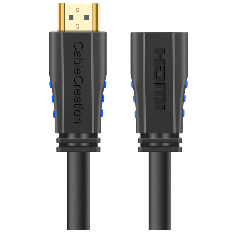 HDMI 2,0 кабель-удлинитель 4K HDMI 2,0 папа-мама кабель Поддержка 4K(60 Гц) Ultra HD 3D видео Ethernet Аудио обратный канал черный