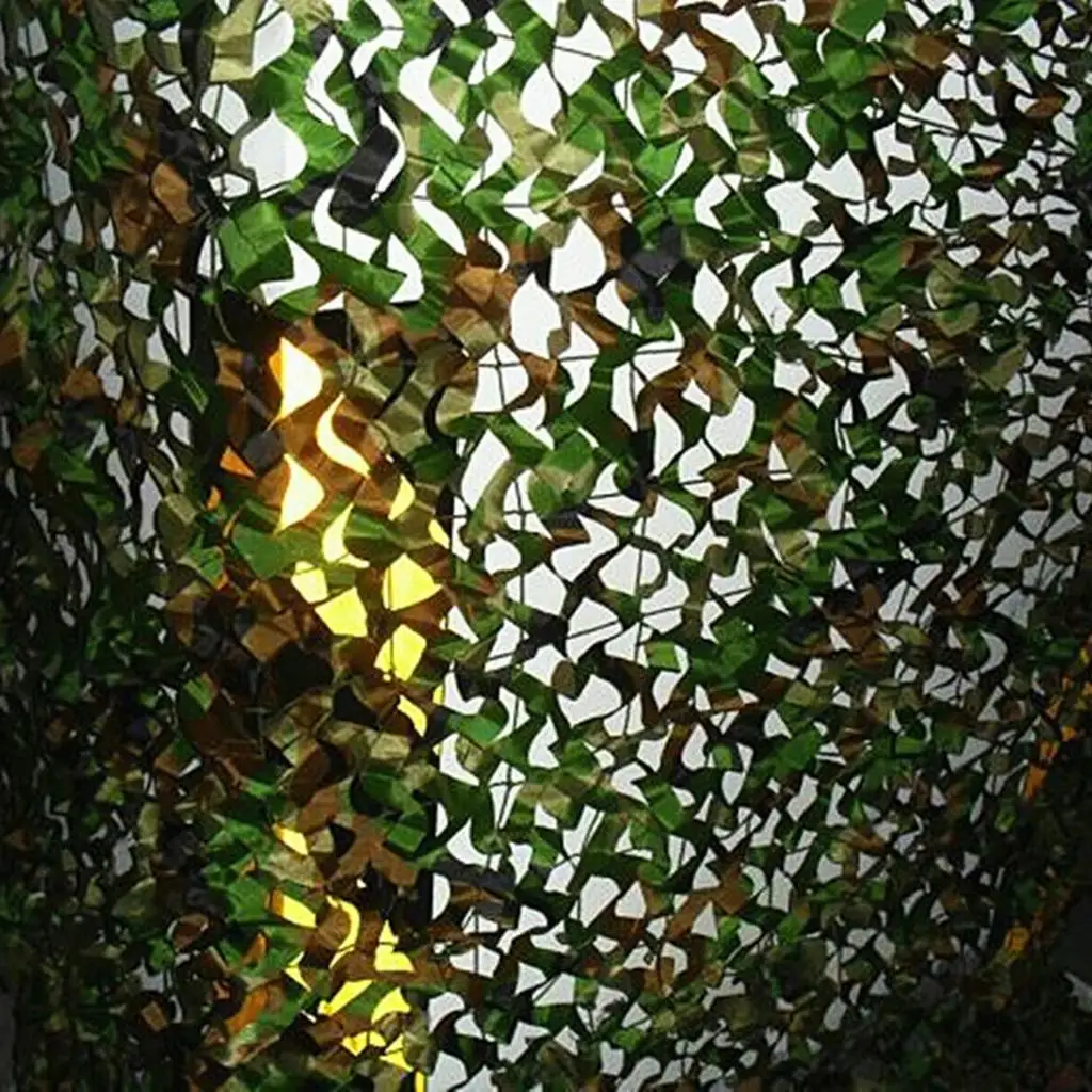 2mx3m Hunting Camping Woodland Double-sided Camouflage Net Camo Netting Hide Cover Sunshade Shelter