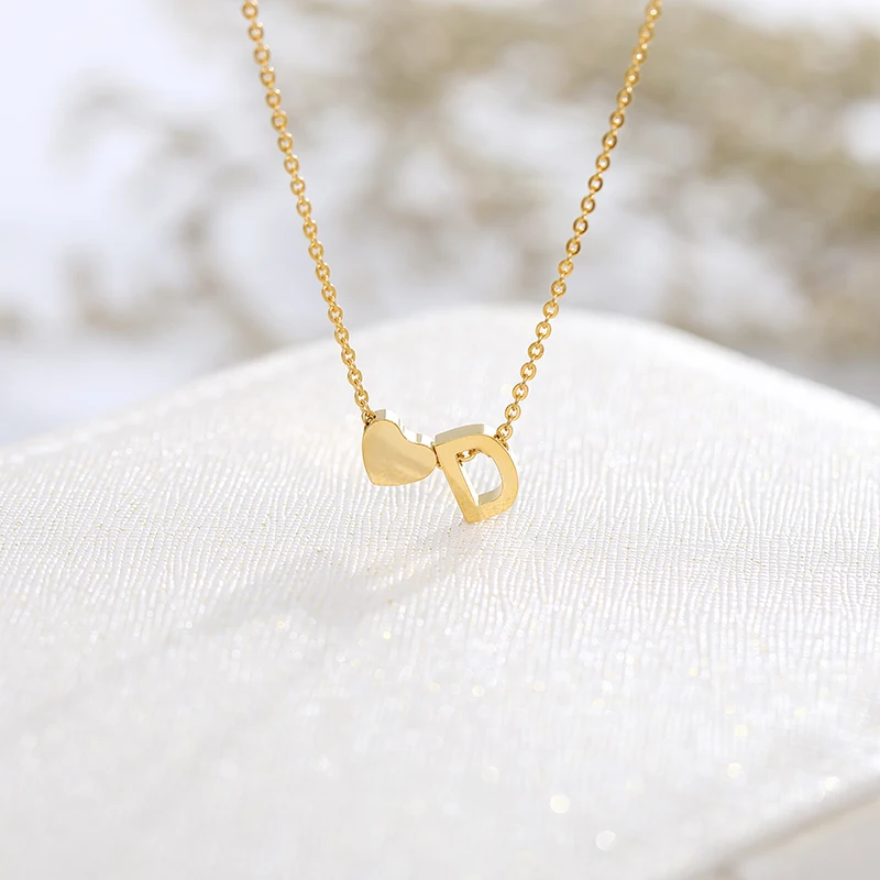 Initial Pendants Gold Necklaces Fashion 