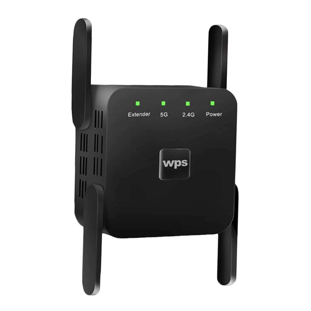 1200Mbps 2.4G 5G Wireless Wifi Repeater 4 Antennas Signal Booster UK Plug