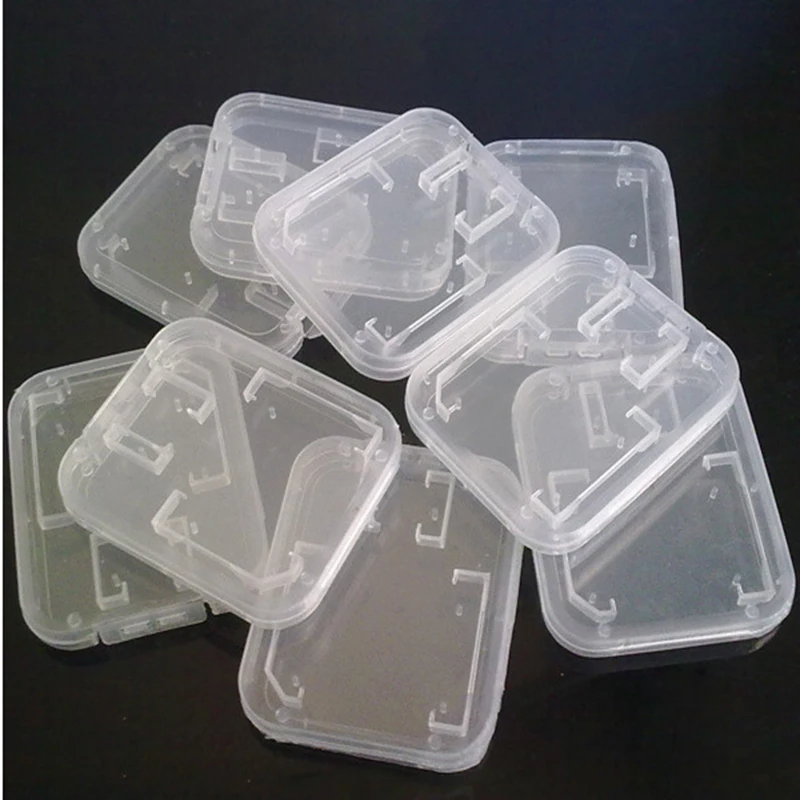 

10 pcs/pack Micro sd card small white box TF card box memory card tiny box SD / TF card storage box plastic card box