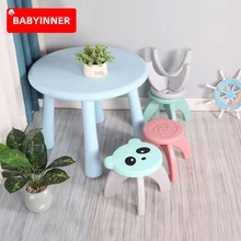 Babyinner – Table et tabourets pour enfants, chaise en plastique, Portable, petit banc épais, meubles pour enfants, Pouf, jouets pour la maison