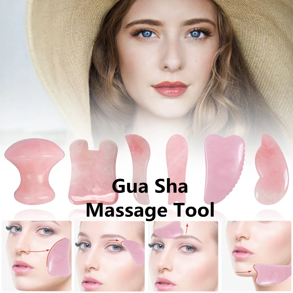 Gua Sha Massage Tool Jade Stone Gua Sha Board Reduce Wrinkles Eliminate