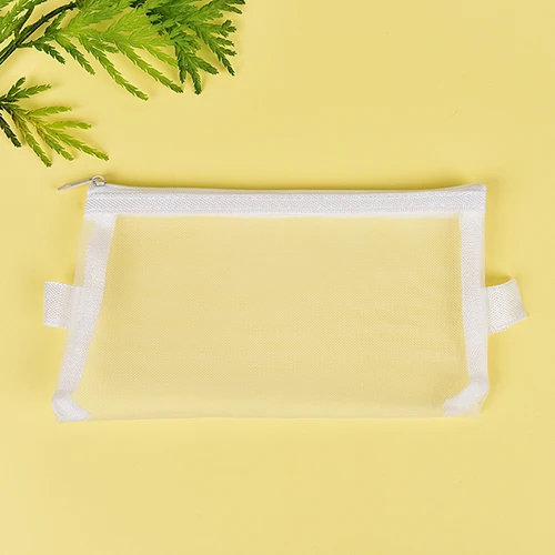 Прозрачный пенал S/L прозрачный простой сетчатый канцелярские принадлежности на молнии школьная сумка