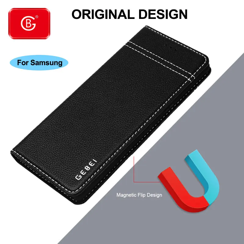 

Luxury Genuine Leather Case For Samsung Galaxy Note 8 9 10 S8 S9 S10 S20 Plus E Phone Shockproof 360 Protective Flip Cover Cases