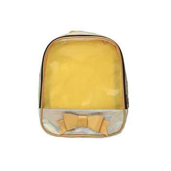 

50pcs/lot Fashion Laser Transparent Women Backpacks Cute Bow Ita School Bags for Teenage Girl Clear Pvc Jelly Ladies Backpack