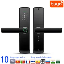 10 Talen Tuya Smart Home Wifi Elektronische Vingerafdruk Slot Thuis Keyless Combinatie Digitale Smart Deurslot