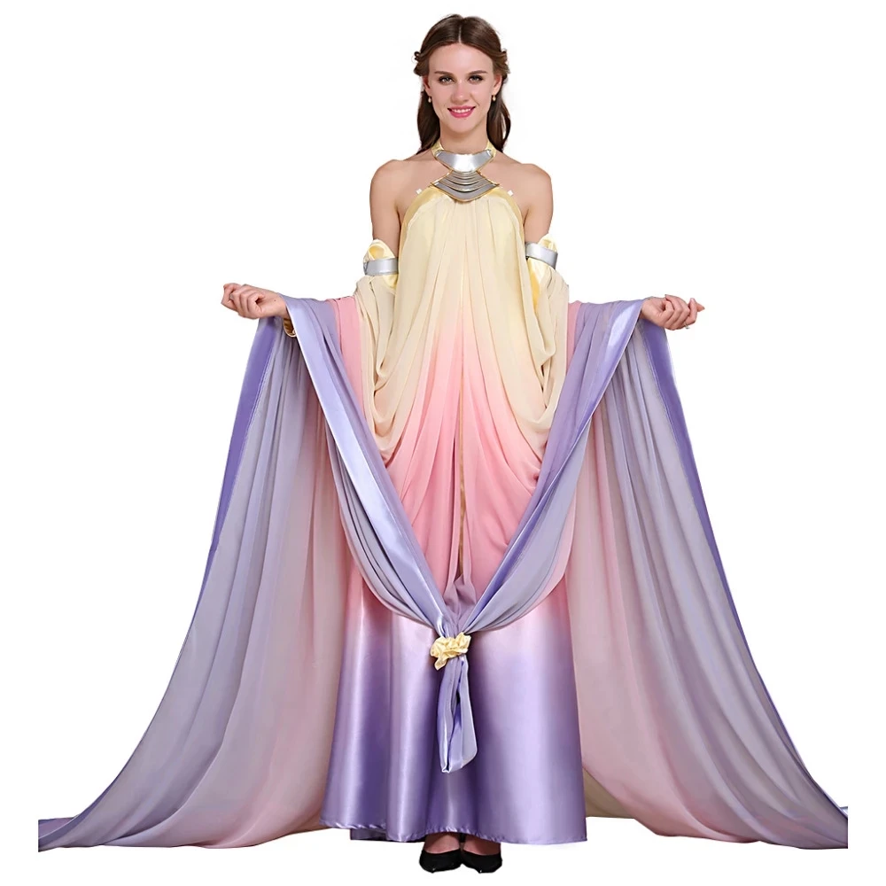 

Star Cosplay Revenge of the Sith Adult Halloween cosplay party costume Padme Amidala Lake Dress