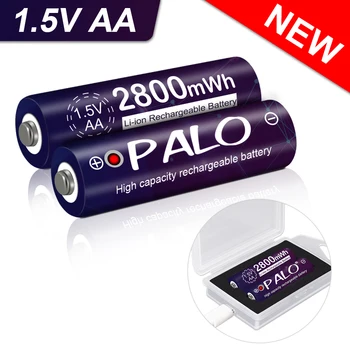 

New 1.5V aa battery rechargeable Li-ion battery AA 1.5v 2800mWh lithium li-ion rechargeable batteries for Clocks, mice, computes