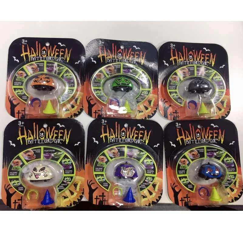

Creative Halloween Spinner Small Car Battle Small Car Children'S Educational Toy Inertia Pull Back Car Gift Toy