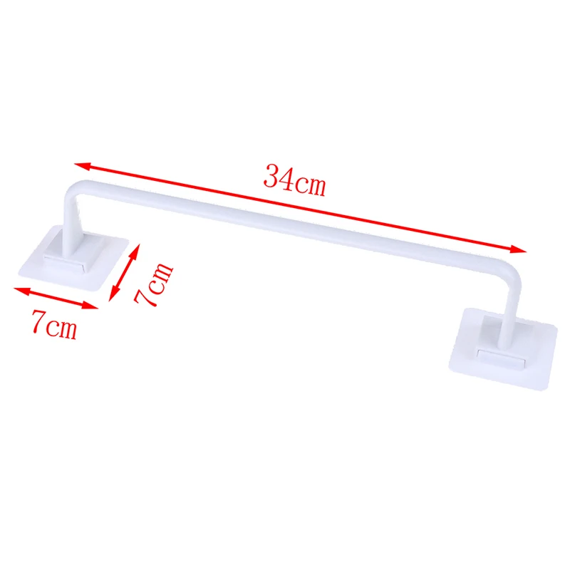 Горячая S/L Размер самоклеющиеся настенные ванная комната полотенца Бар Полка держатель Туалет Рулон бумаги подвесной вешалка - Цвет: White L
