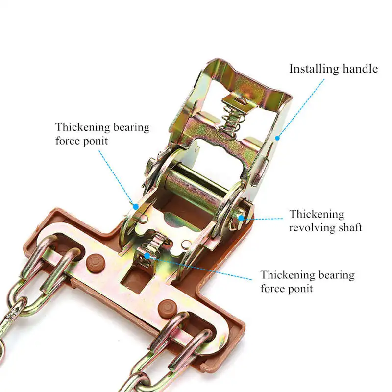 Wear-Resistant Steel Car Snow Chains Balance Design Anti-Skid Chain For Ice/Snow/Mud Road Safe For Driving