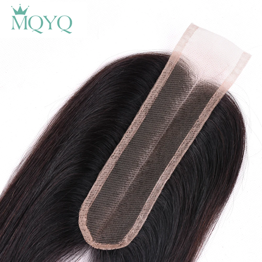 MQYQ человеческие волосы, бразильские прямые волосы, 2x6, на шнуровке, человеческие волосы, отбеленные узлы с детскими волосами, не Реми