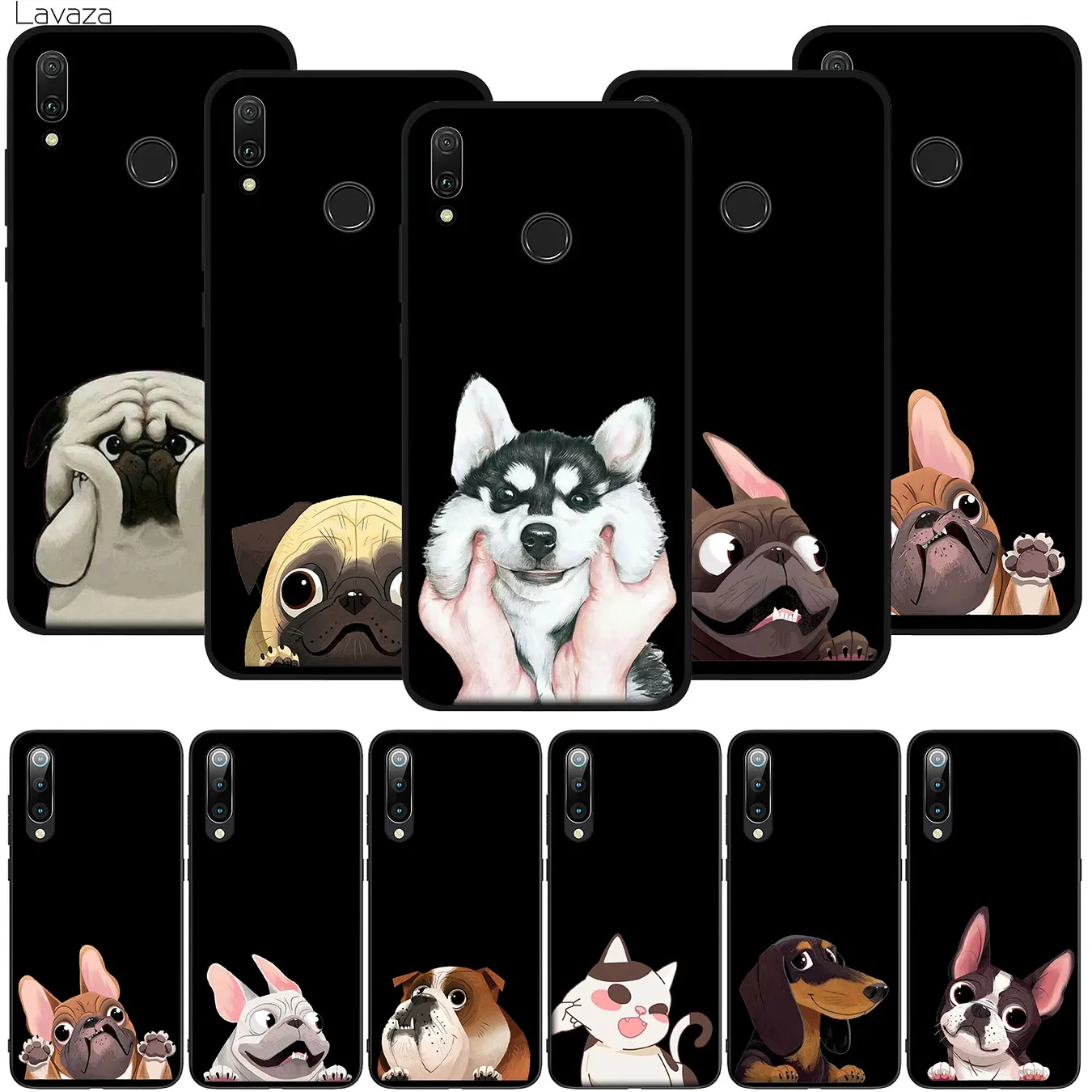 Cute Pug Dog funny Bulldog corgi Soft Silicone Cover for Xiaomi Redmi Note 8 7 6 5 Pro 8T 7A 6A 5A Prime Plus Phone Case  | Бамперы -1005001334821670