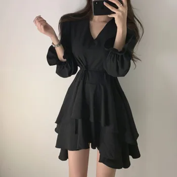 

L Early Autumn French Non-mainstream Sense of Design Irregular Double Layer