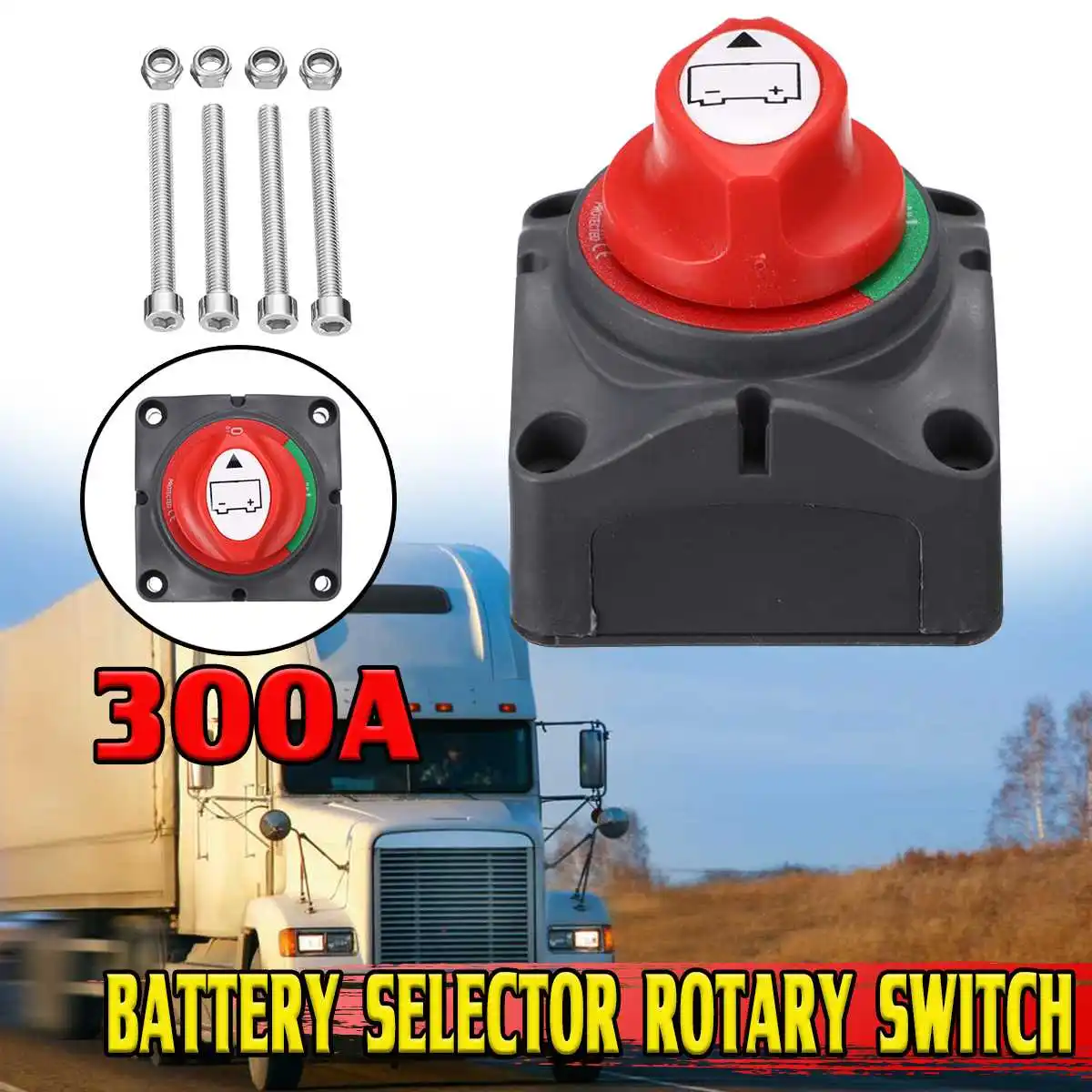 1 Pz Auto Interruttore Di Scollegamento Batteria 12-48V Marine 300A Doppia Batteria Interruttore Di Massa 2 E 3 Posizioni Interruttore Di Interruzione