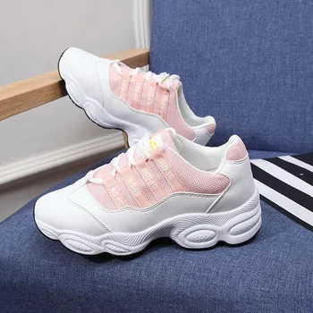

Height Increasing Chunky Sneaker For Women Outdoor Travel Casula Walking Sports Shoes Lace-Up Non-Slip Breathable Running Shoes