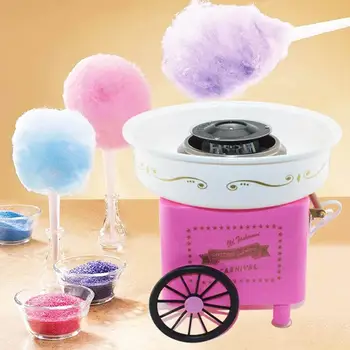 

110V-240V 500W Cotton Candy Machine Sugar Retro Trolley Shape Mini Sweet Fairy Floss Maker Tool US EU UK AU Plug for halloween
