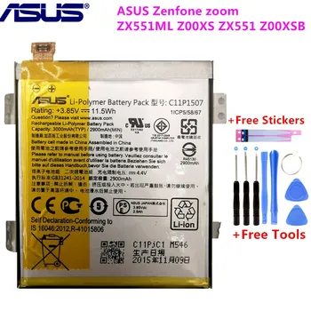 Original ASUS High Capacity C11P1507 Battery For ASUS ZenFone Zoom ZX551 ZX550 ZX551ML Z00XSB+Gift Tools +Stickers
