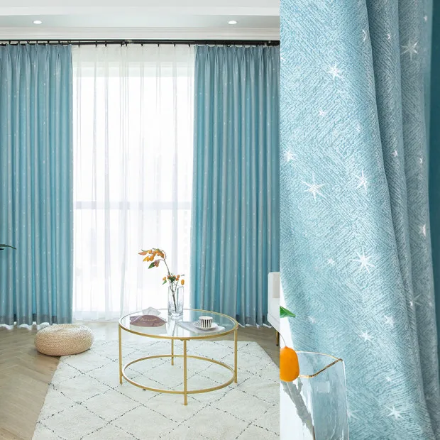 

Modern Simple Solid Color Jacquard Shading Curtains for Living Dining Room Bedroom.