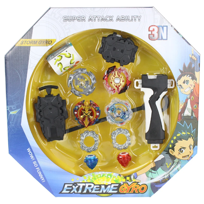 Оригинальная коробка Beyblades Burst для продажи Металл Fusion 4D 3N180A с пусковой установкой и ареной волчок Набор детских игровых игрушек A