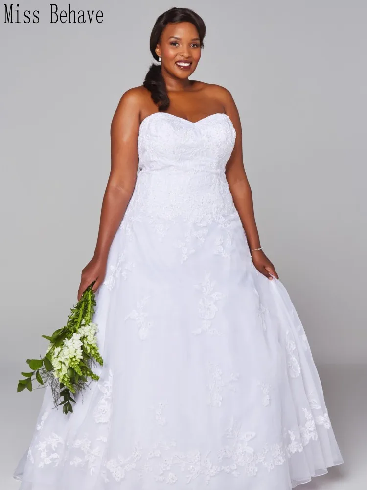 

DD JYOY African Wedding Dress Plus Size 2020 A Line Wedding Gown Bridal Lace Up Back with Train Beaded Lace Free Custom Made