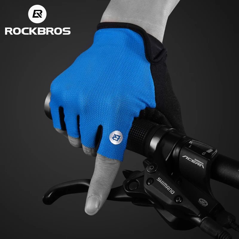 Sports Half Finger Gloves Cycling Gloves Sport Gloves ROCKBROS Cycling Gloves Half Finger Summer Men Women MTB Road Bike Gloves Shockproof Breathable Bicycle Cycling Equipment