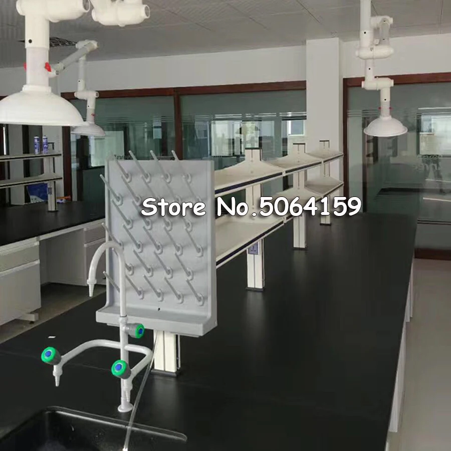Laboratory Single-sided Removable Drip Rack 27 Pegs Drying Rack High Density PP Beaker test tube