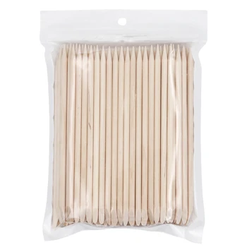 

100pcs Nail Wooden Cuticle Pusher Remover Nail Art Stickers Orange Wood Sticks Cuticle Removal Manicure Nail Art Tools