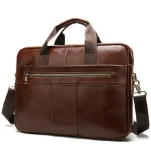 

men's briefcase bag men's genuine leather laptop bag business tote for document office portable laptop shoulder bag