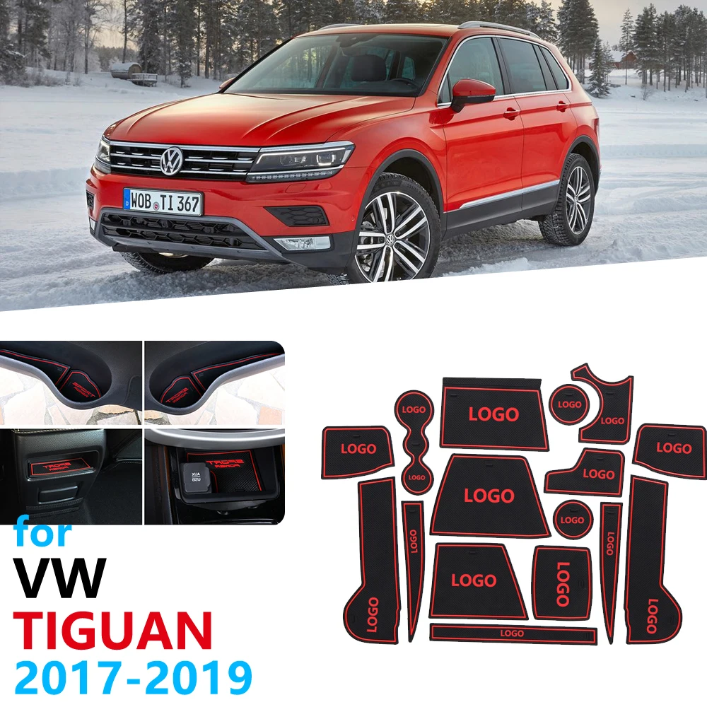 

Car Organizer Accessories for Volkswagen VW Tiguan MK2 2017 2018 2019 2020 Armrest Box Storage Stowing Tidying Coin Box Mat