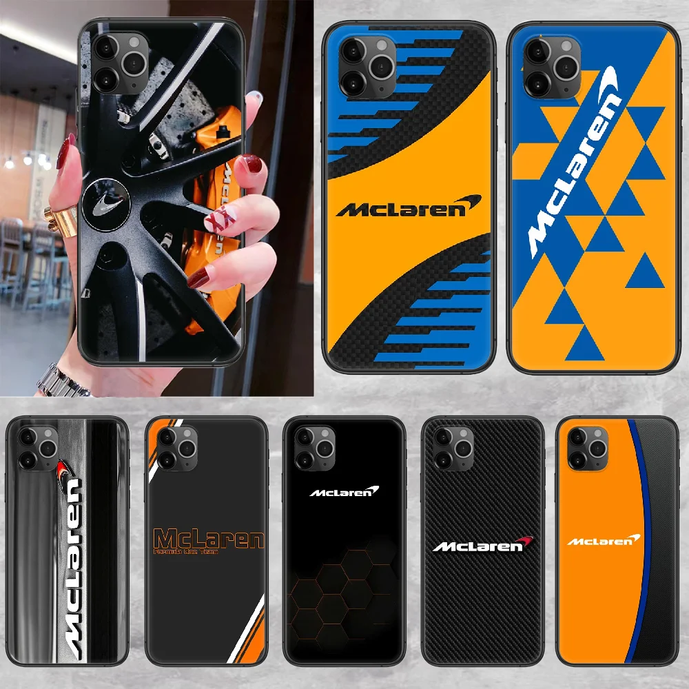 Sport Car MCLAREN Logo Phone Case Cover Hull For Iphone 5 5S Se 2 6 6S 7 8 12 Mini Plus X XS XR 11 PRO MAX Black 3D Prime Pretty