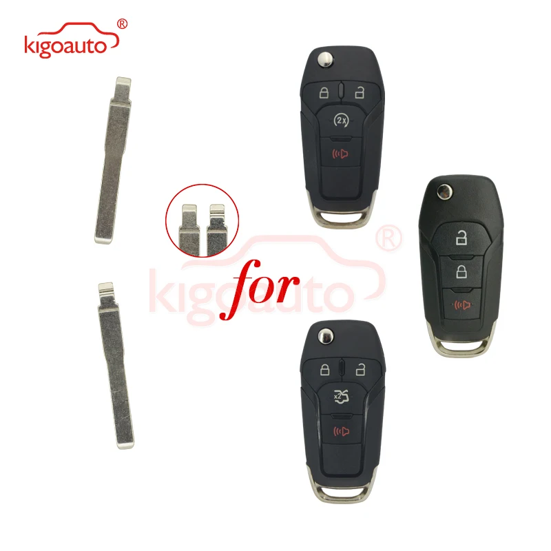 Kigoauto Flip Remote Key Blade Blank HU101 For Original Ford Fusion F-150 F-250