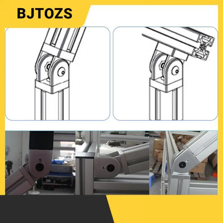 

2Pcs Zinc Alloy Living Hinge 2020 Slot 6Mm Aluminum Profile Fittings Right Angle Zinc Alloy Flexible Pivot Joint Connector