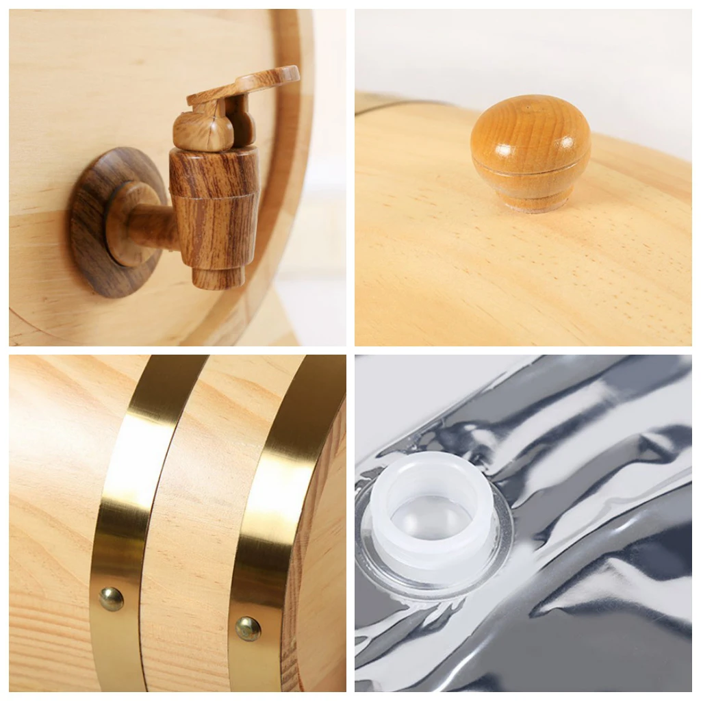 Oak Wine Barrel Brewing Port Storage Casks For Whiskey Home Hotel Decoration