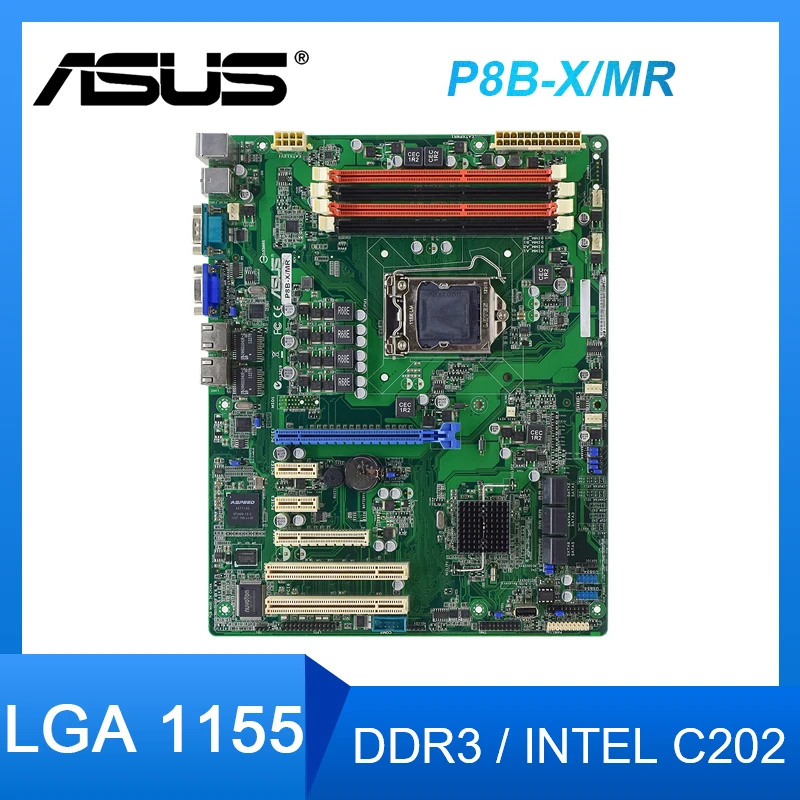 Asus P8b x mr 1155 I Motherboard Ddr3 32gb Ecc Sata Ii Atx Intel C202 