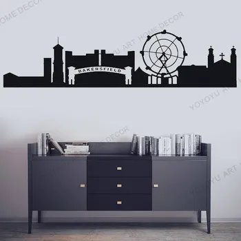 

Self-adhesive Bakersfield California Wall Decal Skyline Vinyl Wall Decal Bakersfield Home Decor Skyline Art Vinyl Decal rb-22