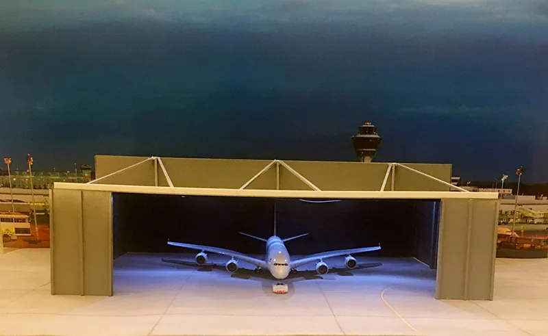 20*20 см 1/400 масштаб самолет Boeing Airbus Модель самолета ангар дом для самолета Самолет сцена дисплей игрушка модель Коллекция