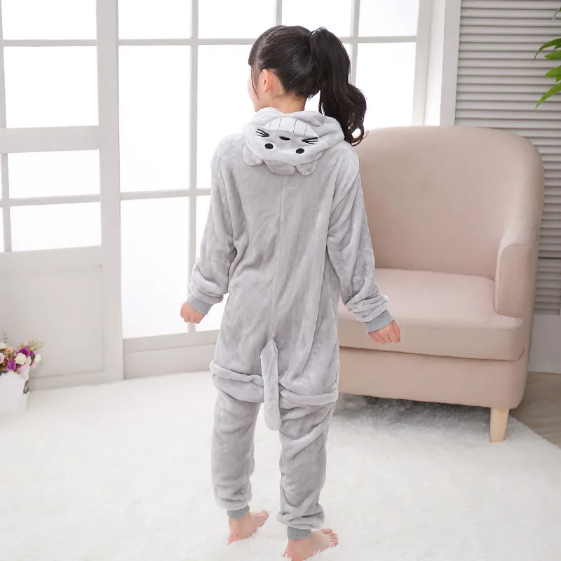 Kigurumi Onesie/Детский костюм для взрослых с рисунком Тоторо, сосед кигуруми, женский костюм с животными, необычный мягкий костюм для косплея аниме, одежда для сна, детский зимний комбинезон для мальчиков и девочек