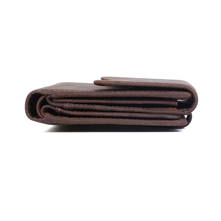 Tiding New Genuine Leather Men's Wallet with Coin Bag Zipper Small Money Clip Wallet Design Dollar Slim Purse Money Purses 6236