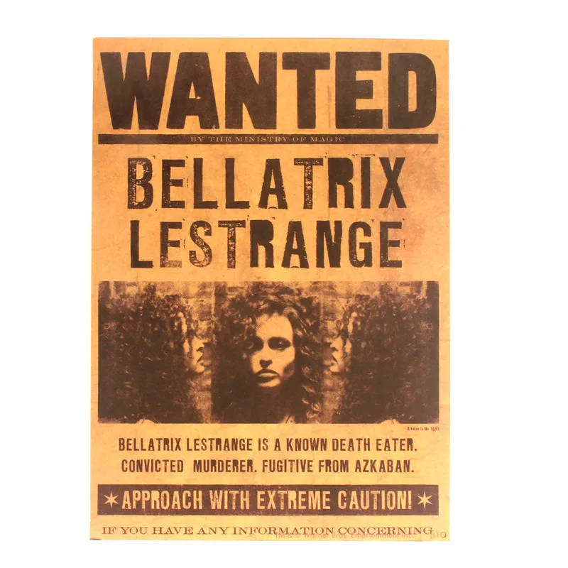 Винтажный цельный плакат Bellatrix Lestrange домашний декор декоративная настенная