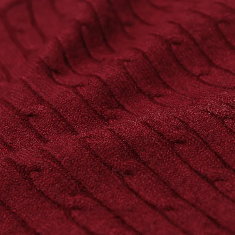 Осень-зима Для мужчин хлопок боевые брюки из смешанной трикотажной ткани джемпер свитер с высоким воротником с длинными рукавами однотонные Цвет тонкий теплый свитер