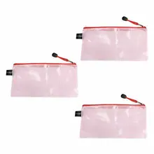 3 шт офисных почтовых файлов квитанции бумажный пакет прозрачный розовый