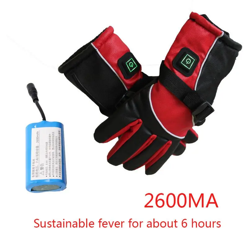 Зимние электрические перчатки, Usb нагревательные перчатки, мотоциклетные нагревательные перчатки, 4000 мАч, литиевая батарея, переключатель зарядки, Спорт на открытом воздухе